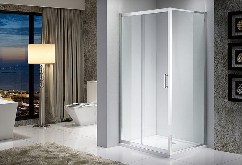 A1531 5/6/8mm Kaca Persegi Panjang Sliding Shower Enclosure