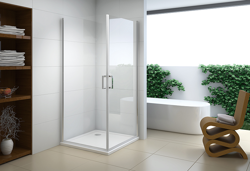 622-2 5/6mm Pivot Open Glass Shower Enclosure