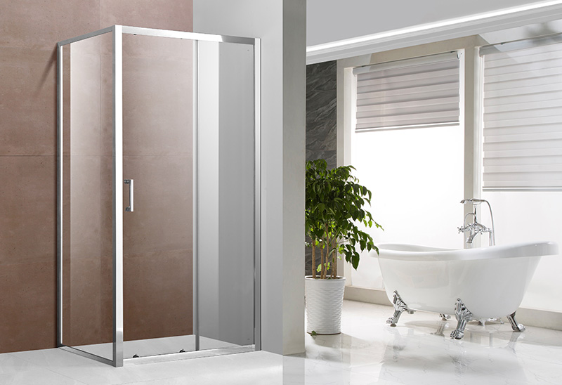 A1231 4/5/6mm Kaca Pintu Persegi Panjang Sliding Shower Enclosure