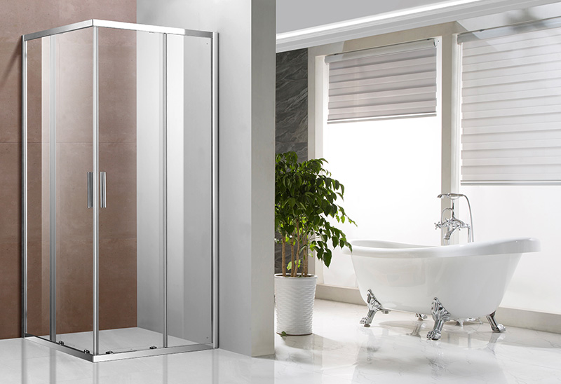 A1421 4/5/6mm Kaca Persegi Sliding Shower Box