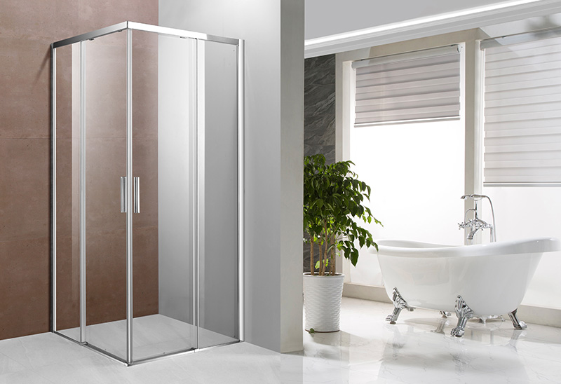 A1421B 4/5/6mm Glass Square Sliding Shower Enclosure