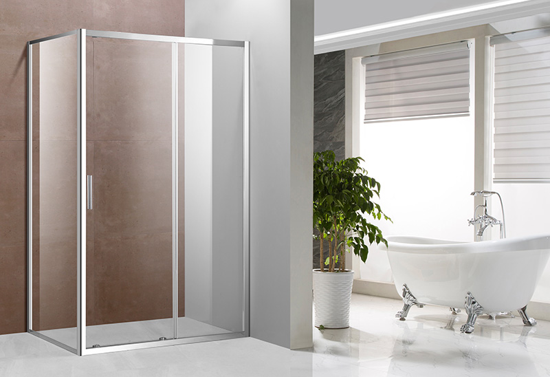 A1431 4/5/6mm Kaca Persegi Panjang Sliding Shower Enclosure