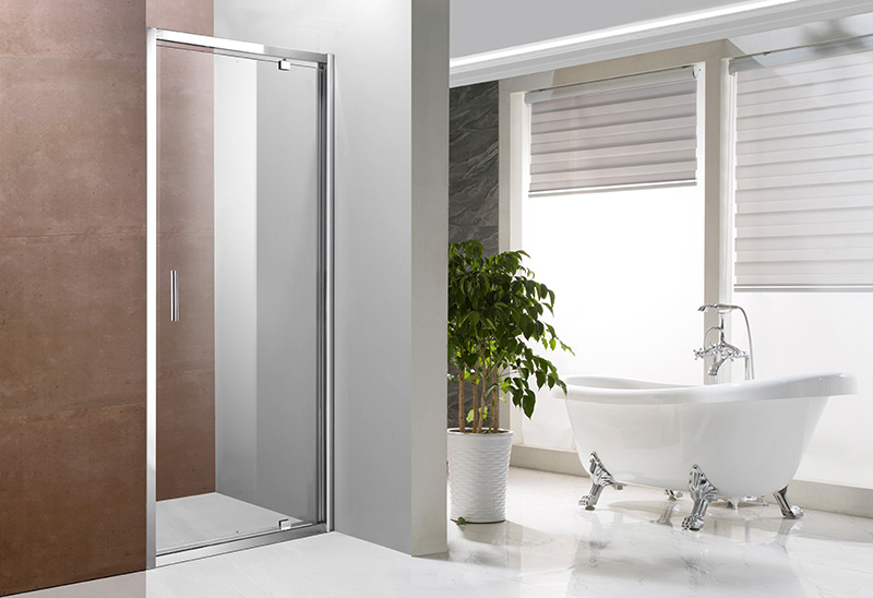 A1444 4/5/6mm Glass Pivot Shower Door Screen untuk Kamar Mandi