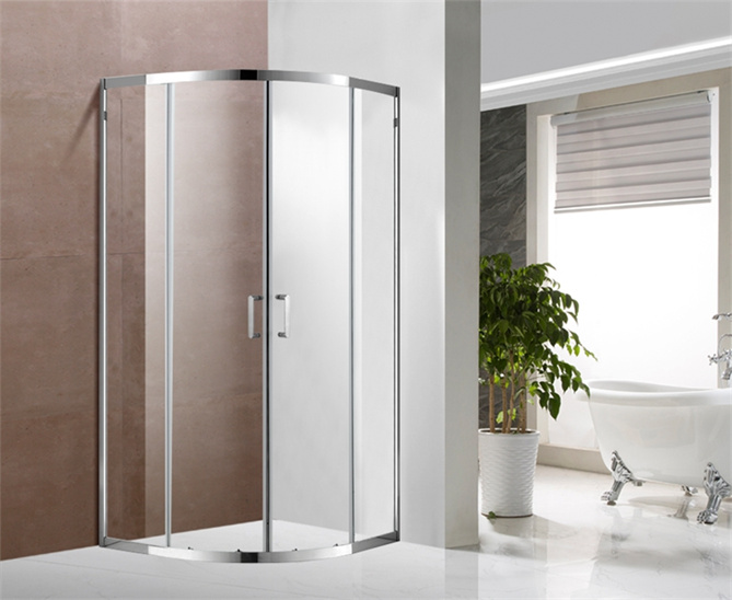 A1311 5/6mm Glass Sliding Shower Enclosure Dengan Profil Stainless Steel