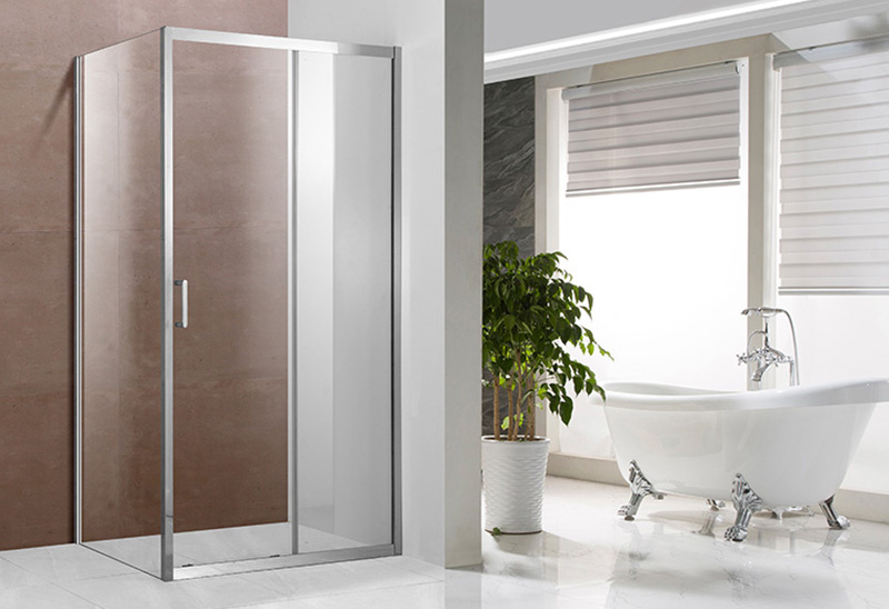 A1331 5/6mm Kaca Persegi Panjang Sliding Shower Enclosure