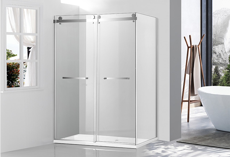 A2932 6/8/10mm Kaca Persegi Panjang Sliding Shower Enclosure